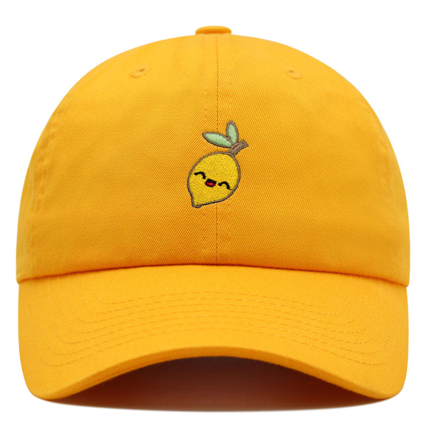 Lemon Premium Dad Hat Embroidered Baseball Cap Vegan Vegetable