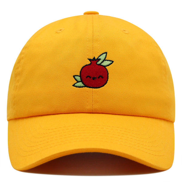 Pomegranate Premium Dad Hat Embroidered Baseball Cap Vegan Fruit Garnet