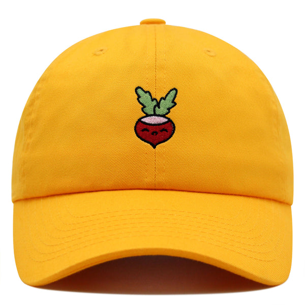 Radish Premium Dad Hat Embroidered Baseball Cap Vegan Vegetable Farmer