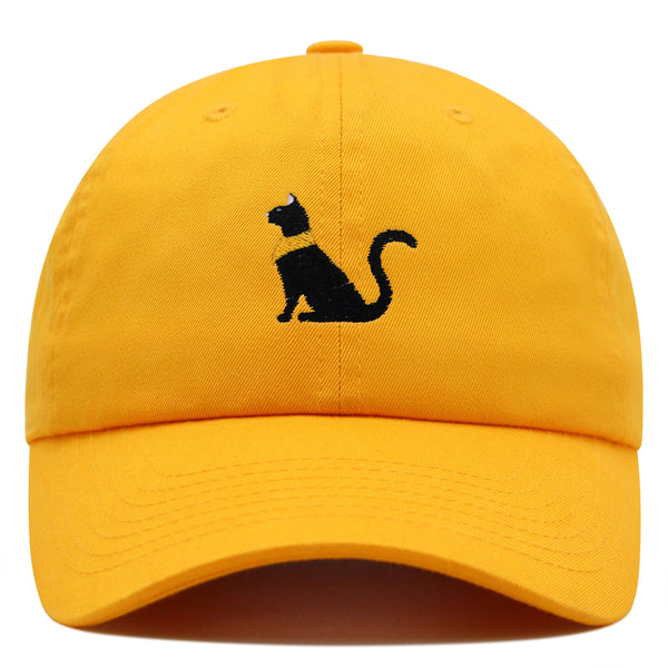 Black Egyptian Cat Premium Dad Hat Embroidered Baseball Cap Kitty