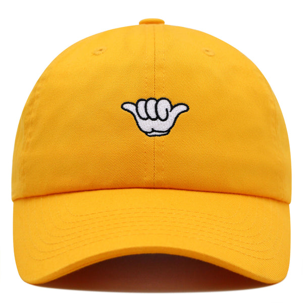 Shaka Cartoon Premium Dad Hat Embroidered Baseball Cap Surfing San Diego