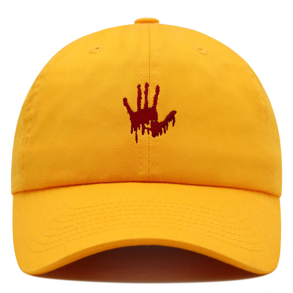 Bloody Hand Premium Dad Hat Embroidered Baseball Cap Horror