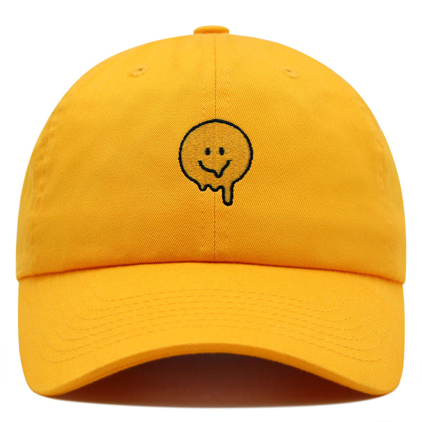 Melted Smile Premium Dad Hat Embroidered Baseball Cap Sad Face