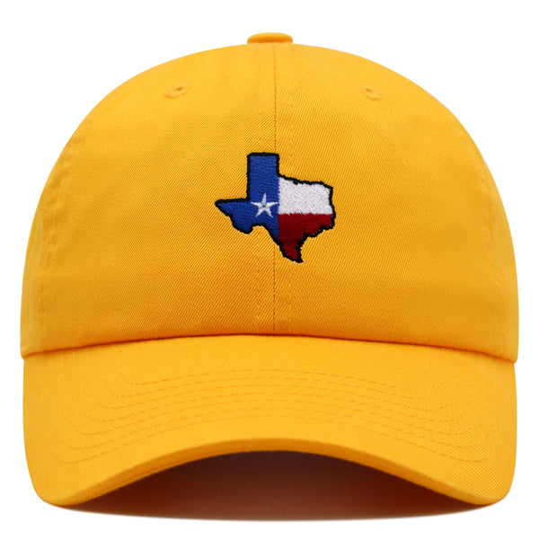 Texas Premium Dad Hat Embroidered Baseball Cap Map Flag