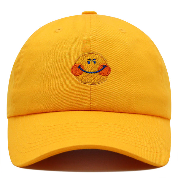 Smile Premium Dad Hat Embroidered Baseball Cap Emoji Smiling Face