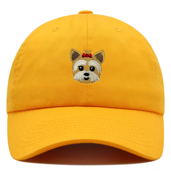 Yorkshire Terrier Premium Dad Hat Embroidered Baseball Cap Puppy Yorkie