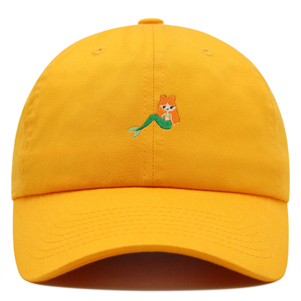 Mermaid Premium Dad Hat Embroidered Baseball Cap Fish Girl