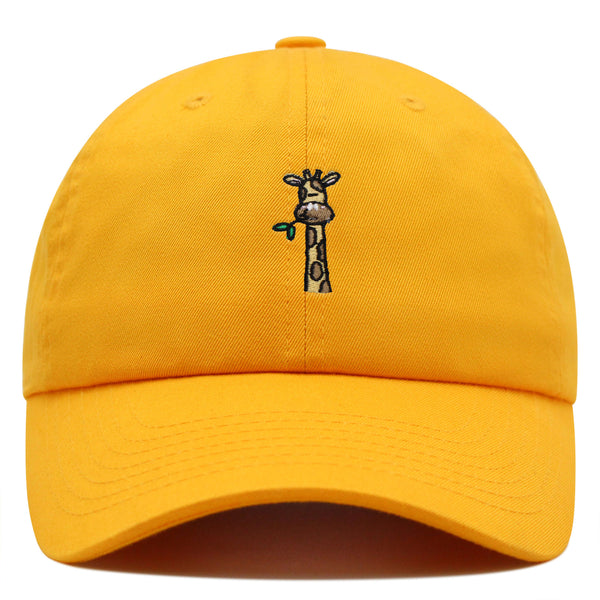 Giraffe Premium Dad Hat Embroidered Baseball Cap Zoo Wild Animal