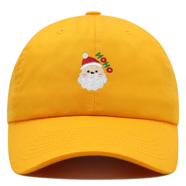 Santa Claus Face Premium Dad Hat Embroidered Baseball Cap Christmas Gift