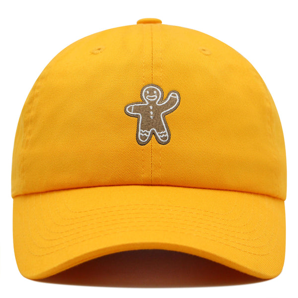 Gingerbread Man Premium Dad Hat Embroidered Baseball Cap Holiday Cookie