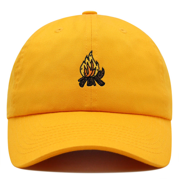 Camp Fire Premium Dad Hat Embroidered Baseball Cap Wood Pit