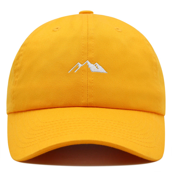 Mountain Premium Dad Hat Embroidered Baseball Cap Snowy