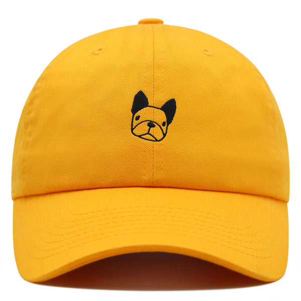 Dog Face Premium Dad Hat Embroidered Baseball Cap Puppy French Bulldog