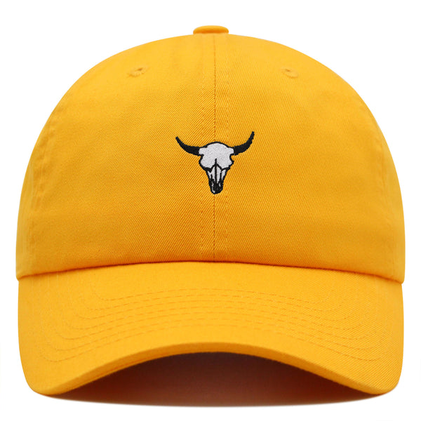 Bull Skull  Premium Dad Hat Embroidered Baseball Cap Cowboy