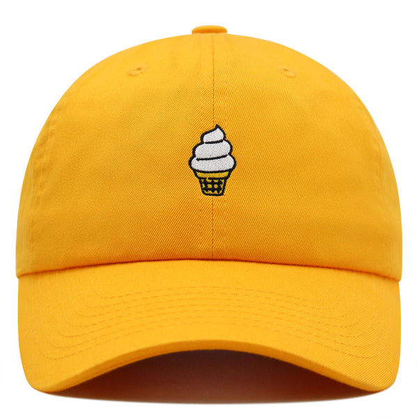 Ice cream Cone Premium Dad Hat Embroidered Baseball Cap Cute