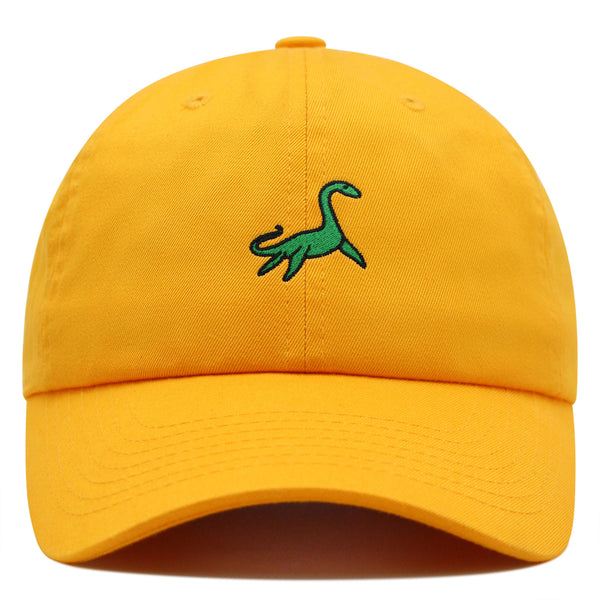 Elasmosaurus Dinosaur  Premium Dad Hat Embroidered Baseball Cap Green