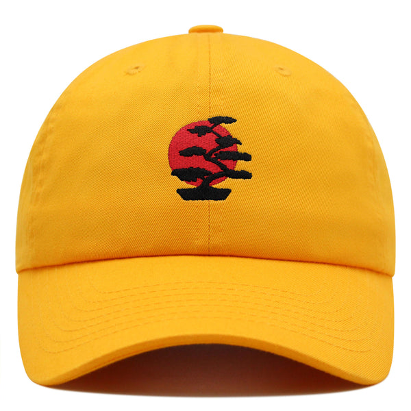 Bonsai Tree Premium Dad Hat Embroidered Baseball Cap Japanese