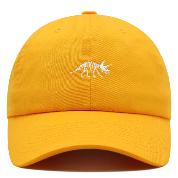 Dinosaur Fossil Skeleton Premium Dad Hat Embroidered Baseball Cap Skull