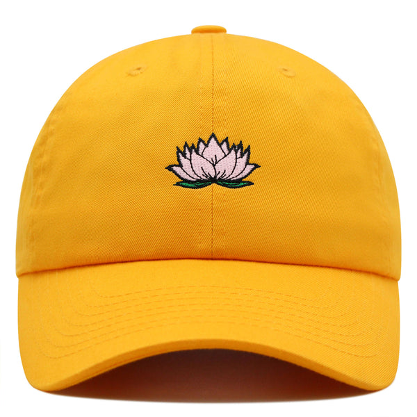 Lotus Flower Premium Dad Hat Embroidered Baseball Cap Pond