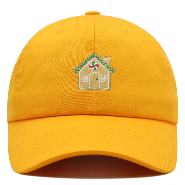 Gingerbread House  Premium Dad Hat Embroidered Baseball Cap Holiday