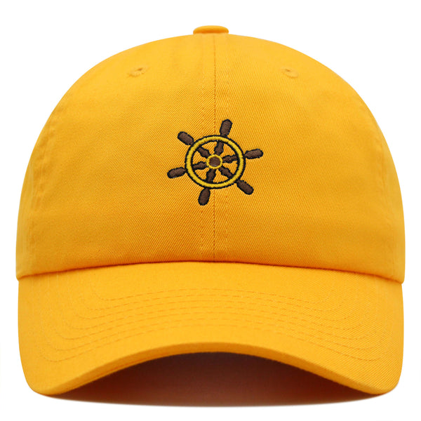 Ship Wheel Premium Dad Hat Embroidered Baseball Cap Boat