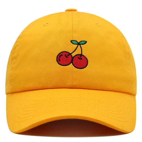 Cherries Premium Dad Hat Embroidered Baseball Cap Fruit