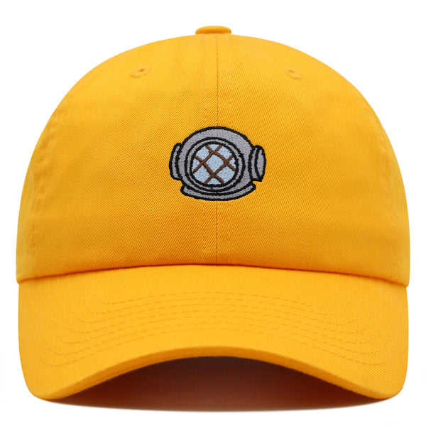 Diving Helmet Premium Dad Hat Embroidered Baseball Cap Diver