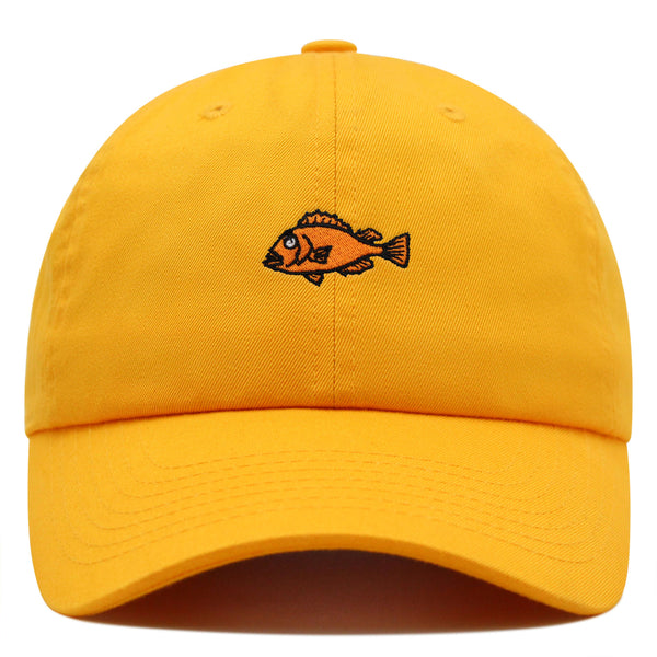 Fishing Premium Dad Hat Embroidered Baseball Cap Rock Fish