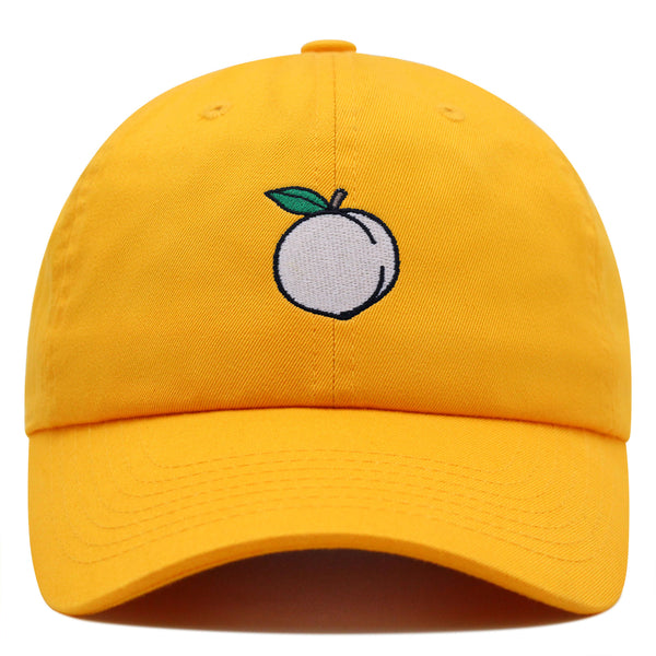 Peach Premium Dad Hat Embroidered Baseball Cap Cobbler Fruit