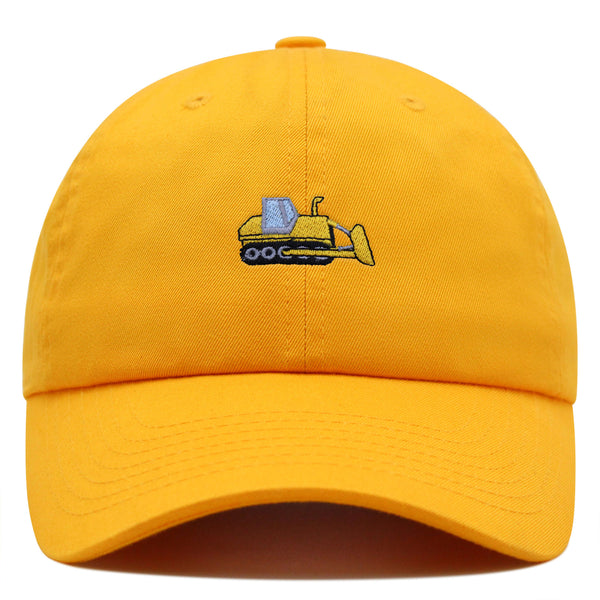 Bulldozer Premium Dad Hat Embroidered Baseball Cap Construction