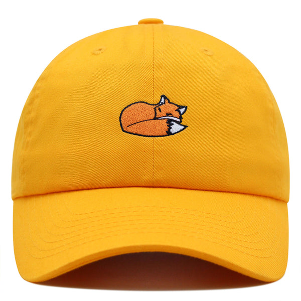 Fox Premium Dad Hat Embroidered Baseball Cap Sleepy Animal