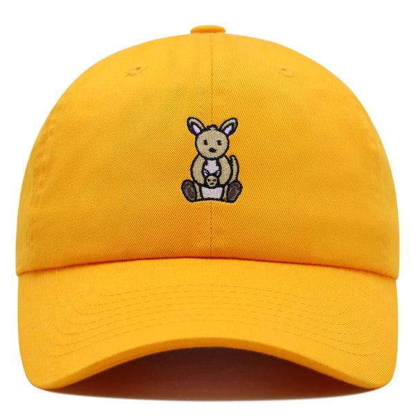 Kangaroo Premium Dad Hat Embroidered Cotton Baseball Cap Captain Mom