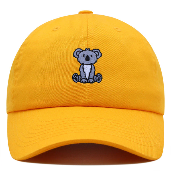 Cute Sitting Koala Premium Dad Hat Embroidered Cotton Baseball Cap Bear Cartoon