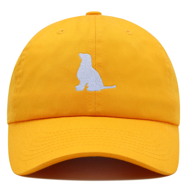 Golden Retriever Silhouette Premium Dad Hat Embroidered Cotton Baseball Cap Outline