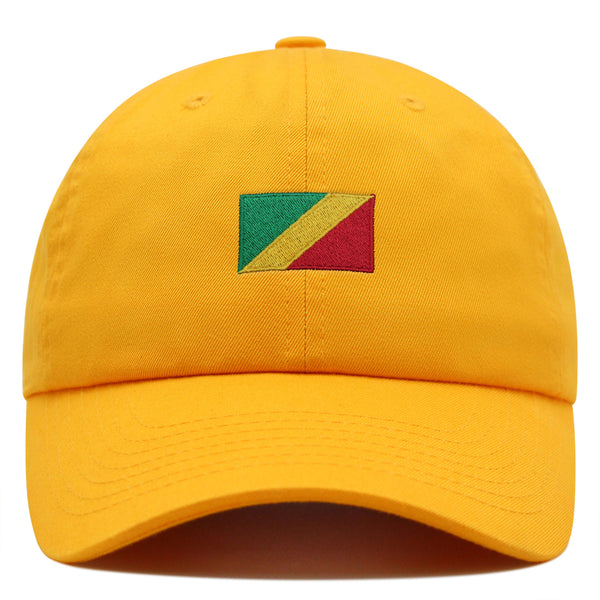 Congo Flag Premium Dad Hat Embroidered Cotton Baseball Cap Country Flag Series