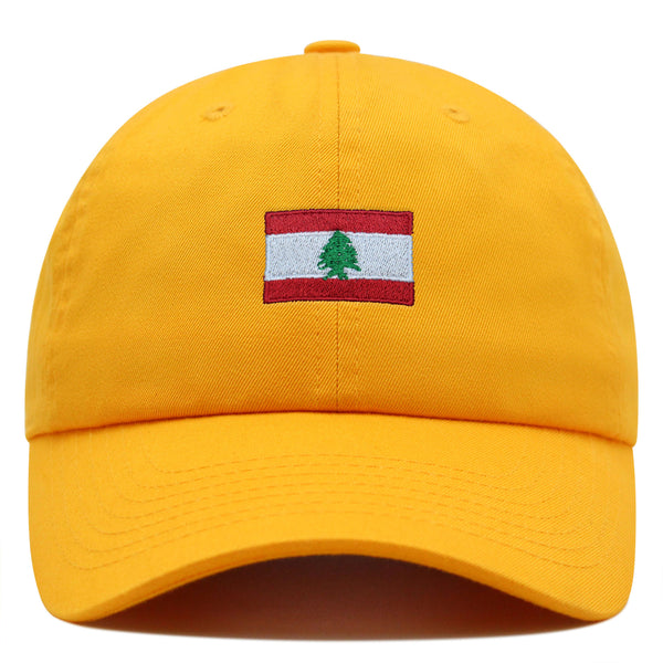 Lebanon Flag Premium Dad Hat Embroidered Cotton Baseball Cap Country Flag Series