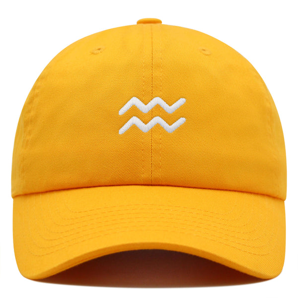 Aguarius Premium Dad Hat Embroidered Cotton Baseball Cap Zodiac Symbol