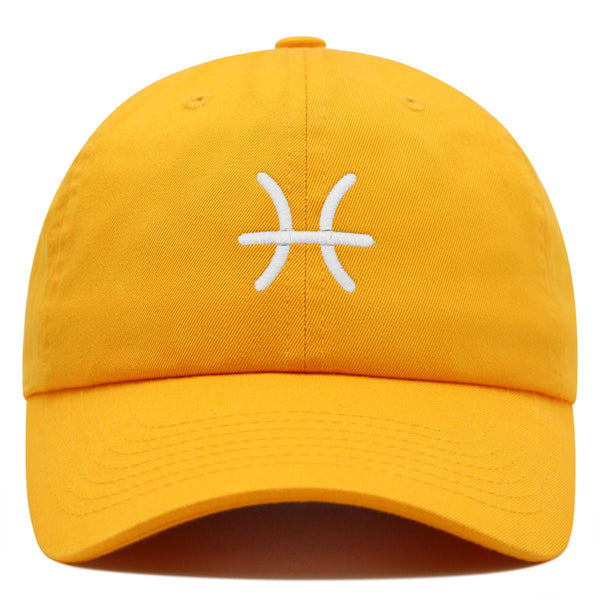 Pisces Premium Dad Hat Embroidered Cotton Baseball Cap Zodiac Symbol