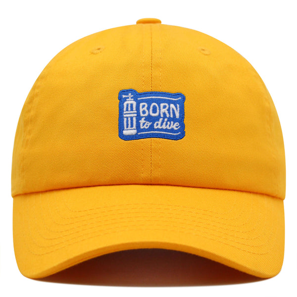 Born to Dive Premium Dad Hat Embroidered Cotton Baseball Cap Diving Diver