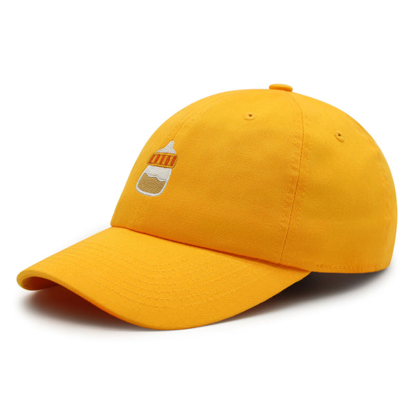 Orange Baby Bottle Premium Dad Hat Embroidered Baseball Cap Infant New Born