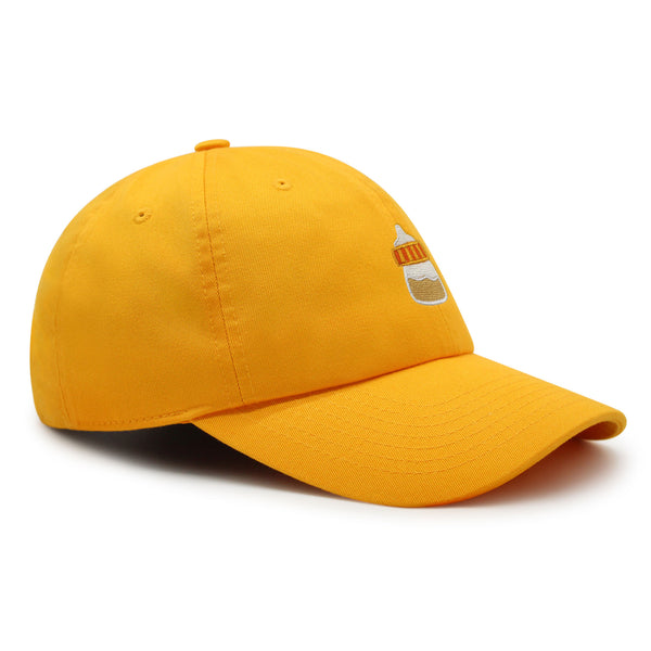 Orange Baby Bottle Premium Dad Hat Embroidered Baseball Cap Infant New Born