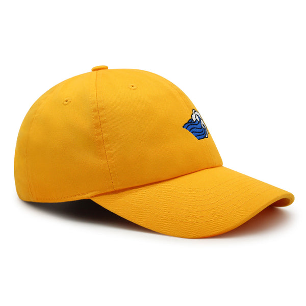 Wave Premium Dad Hat Embroidered Baseball Cap Ocean Surfing