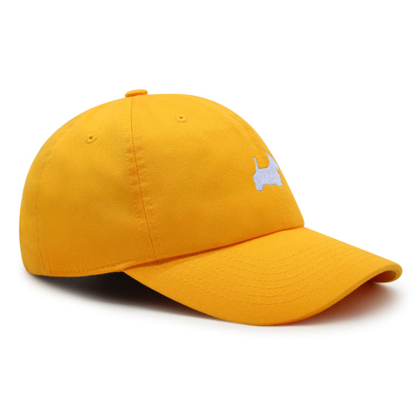 Schnauzer Silhouette Premium Dad Hat Embroidered Cotton Baseball Cap Outline
