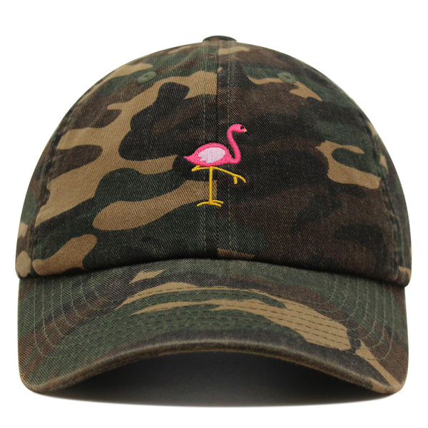 Flamingo Premium Dad Hat Embroidered Baseball Cap Bird Pink