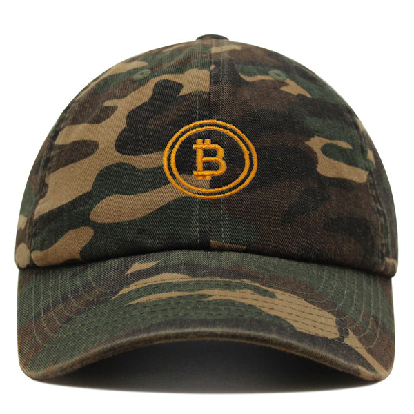 Bitcoin Premium Dad Hat Embroidered Baseball Cap Cryptocurrency