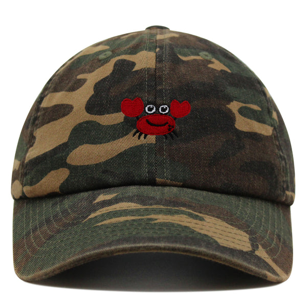 Funny Crab Premium Dad Hat Embroidered Baseball Cap Ocean Sea Fishing