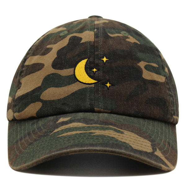 Moon Premium Dad Hat Embroidered Baseball Cap Space Sky Night