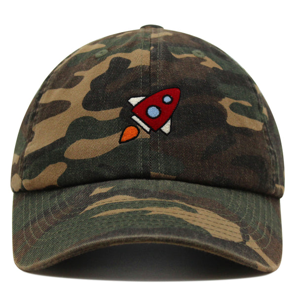 Rocket Premium Dad Hat Embroidered Baseball Cap Space Shuttle