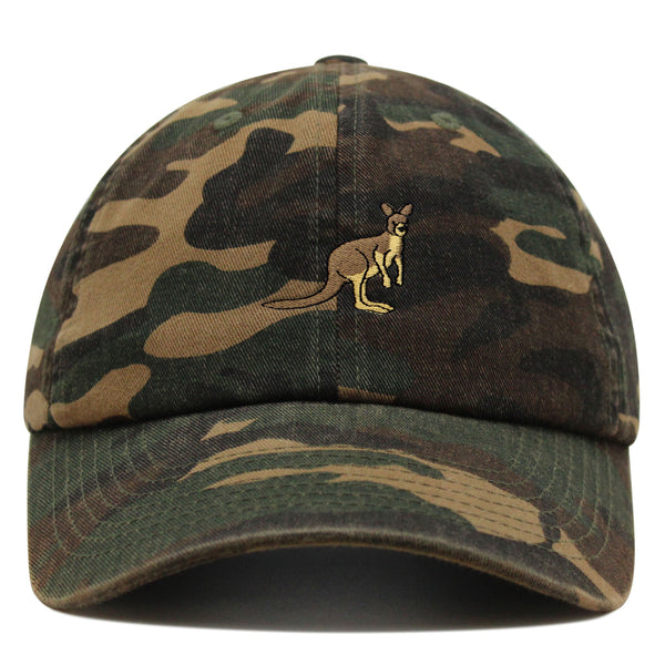 Kangaroo Premium Dad Hat Embroidered Baseball Cap Australia Animal