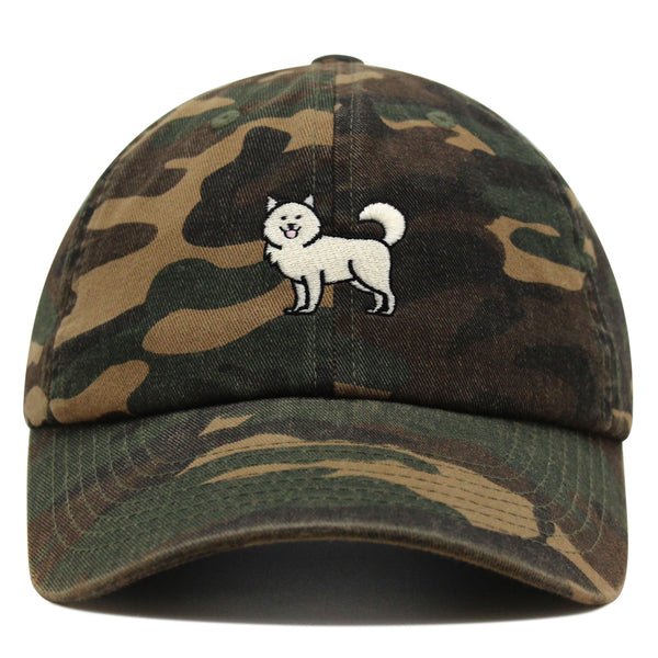 Samoyed Premium Dad Hat Embroidered Baseball Cap Dog Puppy